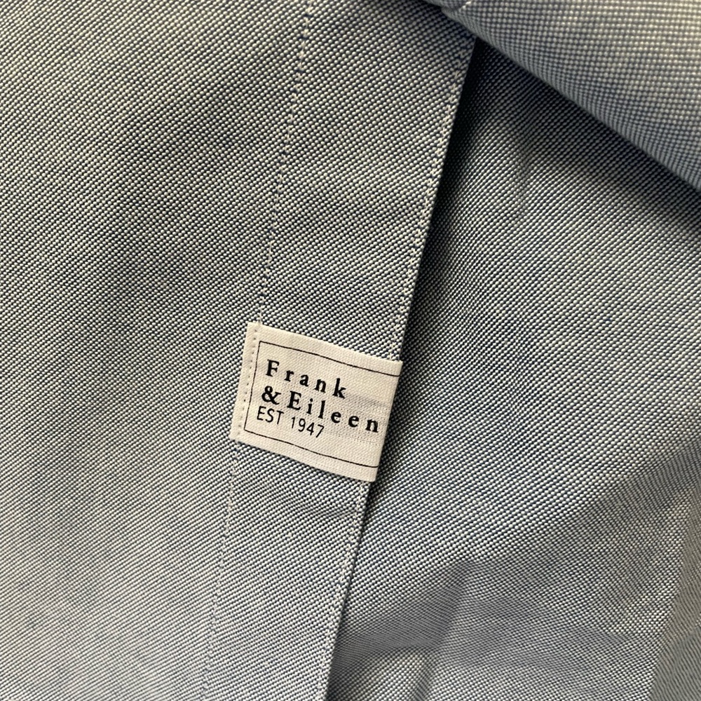 Frank & Eileen Joedy button down boyfriend shirt in blue - Picture 10 of 16